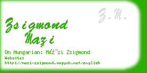 zsigmond mazi business card